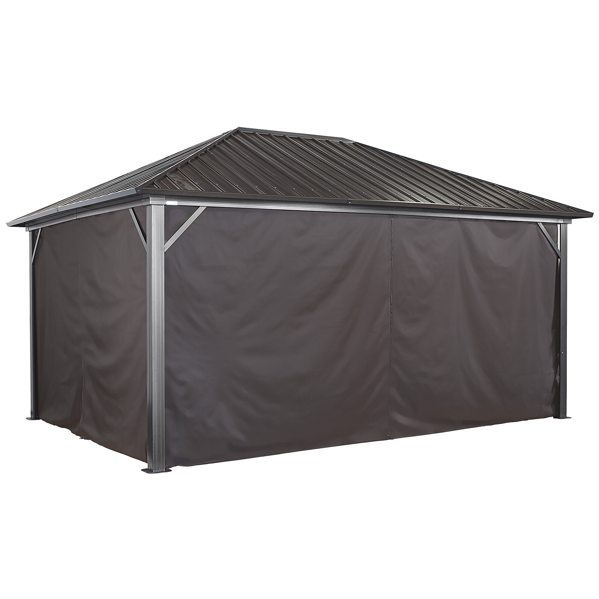 ShelterLogic Sojag Curtains for Genova - 10ft. x 14ft., Brown, Polyester Fabric, Model# 135-9163889